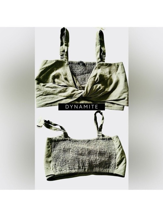 Dynamite Tops - DYNAMITE crop/Bralette Linen Blend
US S